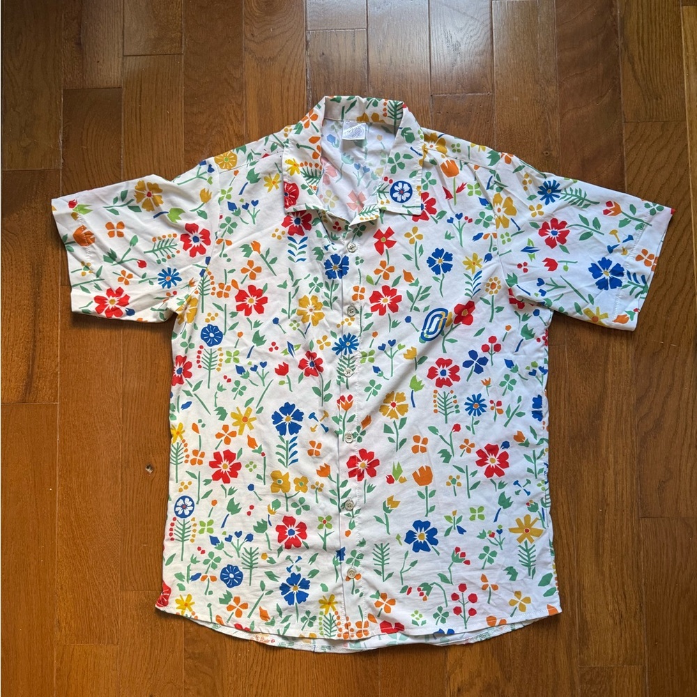 Ostroy Resort Shirt, Fiorista Print, Size Small